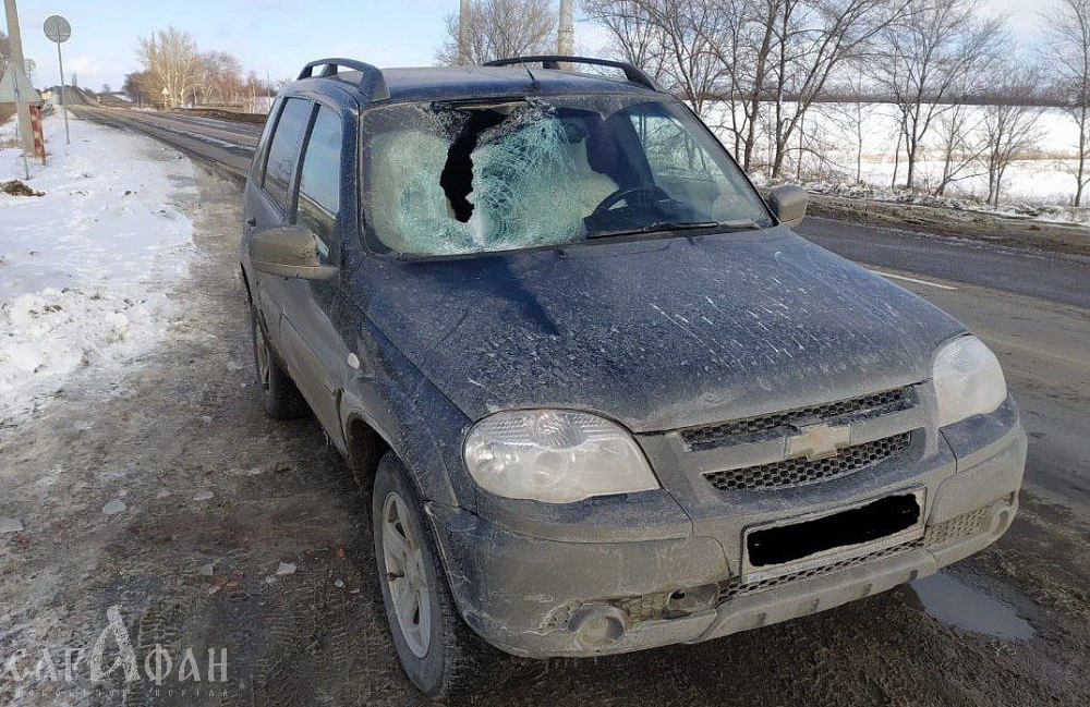 Ледяная глыба слетела с фуры краснодарского дальнобойщика и ранила пассажира проезжающей мимо легковушки 